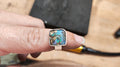 Silber-Ring mit Boulder Opal (australien)